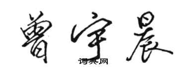 駱恆光曾宇晨行書個性簽名怎么寫