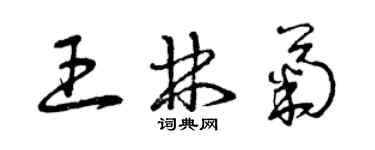 曾慶福王林菊草書個性簽名怎么寫