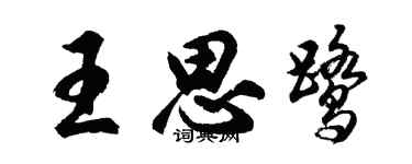 胡問遂王思鷺行書個性簽名怎么寫