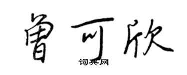 王正良曾可欣行書個性簽名怎么寫