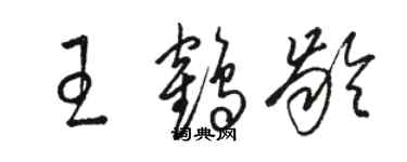 駱恆光王鶴齡草書個性簽名怎么寫