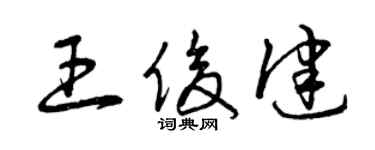 曾慶福王俊健草書個性簽名怎么寫