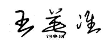 朱錫榮王英準草書個性簽名怎么寫