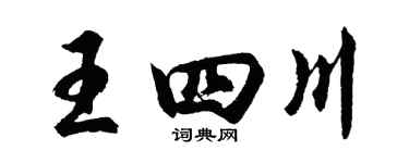 胡問遂王四川行書個性簽名怎么寫