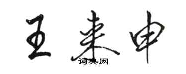 駱恆光王來申行書個性簽名怎么寫