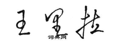 駱恆光王里拉草書個性簽名怎么寫