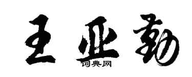 胡問遂王亞勤行書個性簽名怎么寫