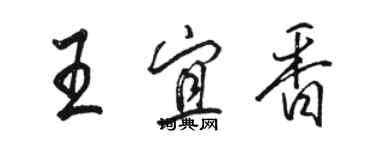 駱恆光王宜香行書個性簽名怎么寫