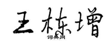 曾慶福王棟增行書個性簽名怎么寫