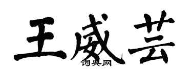 翁闓運王威芸楷書個性簽名怎么寫