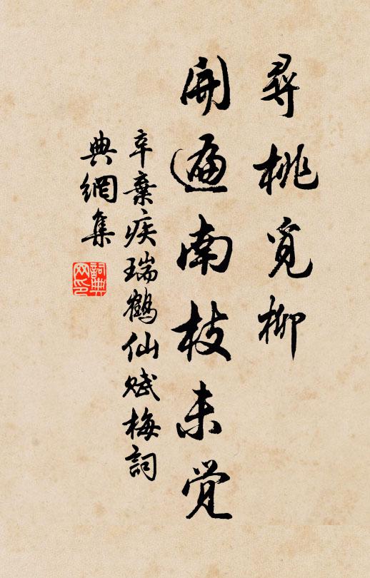 辛棄疾尋桃覓柳,開遍南枝未覺。書法作品欣賞