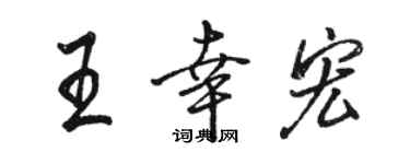 駱恆光王幸宏行書個性簽名怎么寫