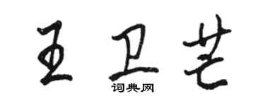 駱恆光王衛芒行書個性簽名怎么寫