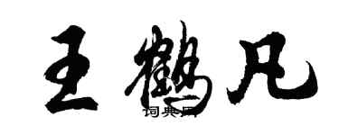 胡問遂王鶴凡行書個性簽名怎么寫