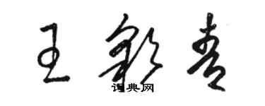 駱恆光王彩青草書個性簽名怎么寫