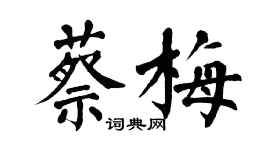 翁闓運蔡梅楷書個性簽名怎么寫