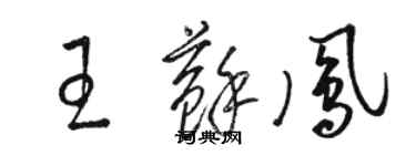 駱恆光王蘇鳳草書個性簽名怎么寫