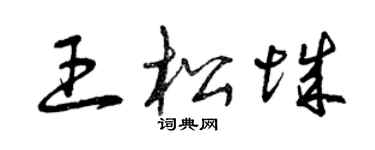 曾慶福王松城草書個性簽名怎么寫