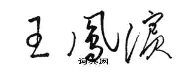 駱恆光王鳳濱草書個性簽名怎么寫