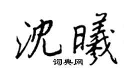 王正良沈曦行書個性簽名怎么寫