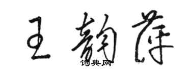 駱恆光王韻萍草書個性簽名怎么寫