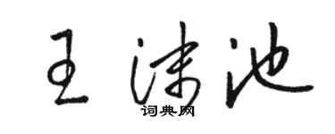駱恆光王沫池草書個性簽名怎么寫