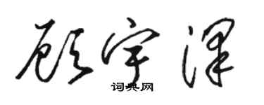 駱恆光顧宇澤草書個性簽名怎么寫