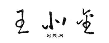 駱恆光王北金草書個性簽名怎么寫