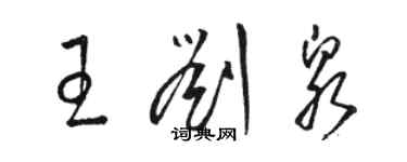 駱恆光王劉泉草書個性簽名怎么寫