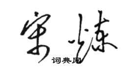 駱恆光宋煉草書個性簽名怎么寫