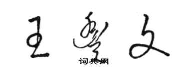 駱恆光王豐文草書個性簽名怎么寫