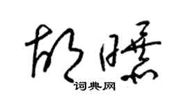 梁錦英胡曝草書個性簽名怎么寫