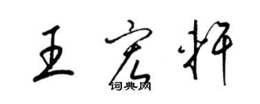 梁錦英王宏軒草書個性簽名怎么寫