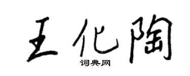 王正良王化陶行書個性簽名怎么寫