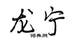 曾慶福龍寧行書個性簽名怎么寫