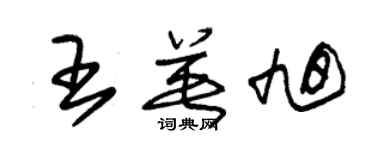 朱錫榮王英旭草書個性簽名怎么寫