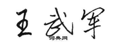 駱恆光王武軍行書個性簽名怎么寫