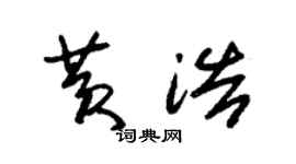 朱錫榮黃浩草書個性簽名怎么寫