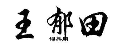 胡問遂王郁田行書個性簽名怎么寫