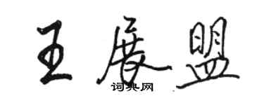 駱恆光王展盟行書個性簽名怎么寫