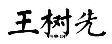 翁闓運王樹先楷書個性簽名怎么寫