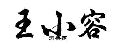 胡問遂王小容行書個性簽名怎么寫