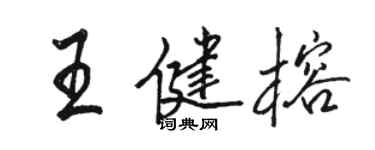 駱恆光王健榕行書個性簽名怎么寫