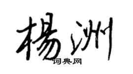 王正良楊洲行書個性簽名怎么寫
