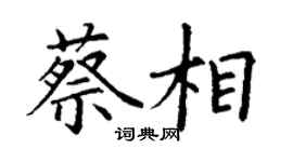 丁謙蔡相楷書個性簽名怎么寫