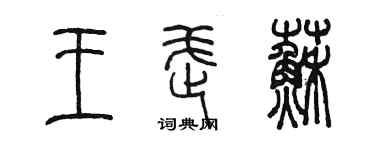 陳墨王武蘇篆書個性簽名怎么寫