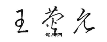 駱恆光王熒允草書個性簽名怎么寫