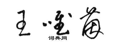 駱恆光王唯茵草書個性簽名怎么寫