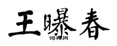 翁闓運王曝春楷書個性簽名怎么寫
