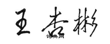 駱恆光王杏彬行書個性簽名怎么寫